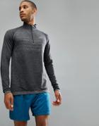 Jack & Jones Tech 1/2 Zip Seamless Techdry Training Top - Gray