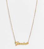 Asos Design 14k Gold Plated Necklace With Zodiac Gemini Pendant