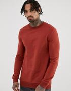 Asos Design Muscle Sweatshirt In Brown - Brown