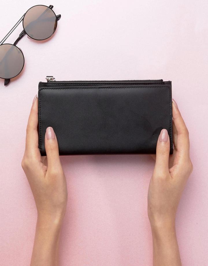 Monki Leather Look Wallet - Black
