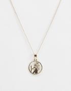 Chained & Able St Christopher Necklace In Gold - Gold
