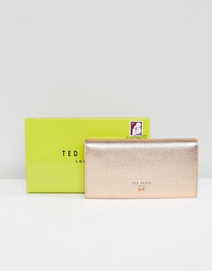 Ted Baker Pull Out Bow Purse - Gold