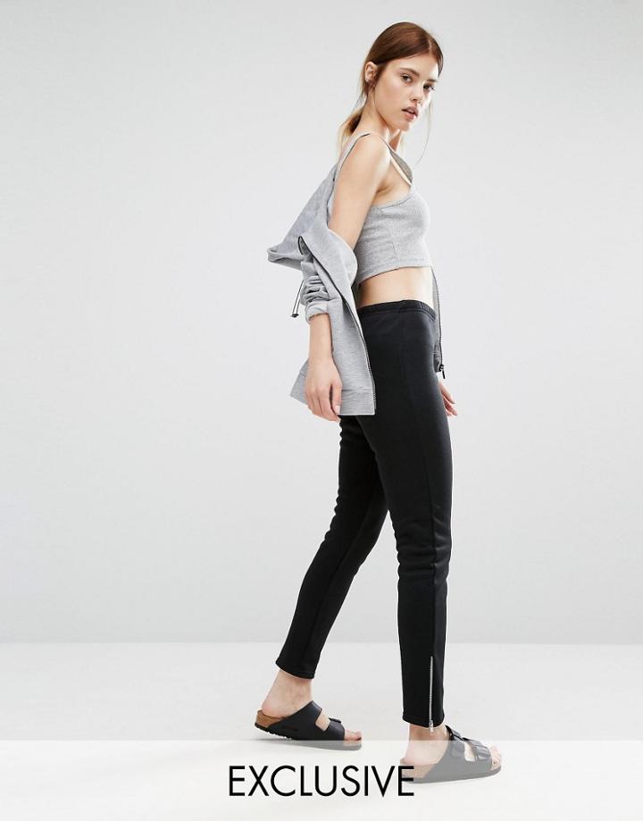 Stitch & Pieces Zip Legging - Black