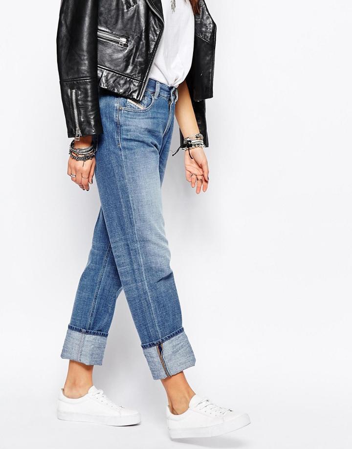 Diesel Kameron Slim Fit Boyfriend Jeans - Blue