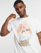 New Look Oversized Street Fighter Print T-shirt In White