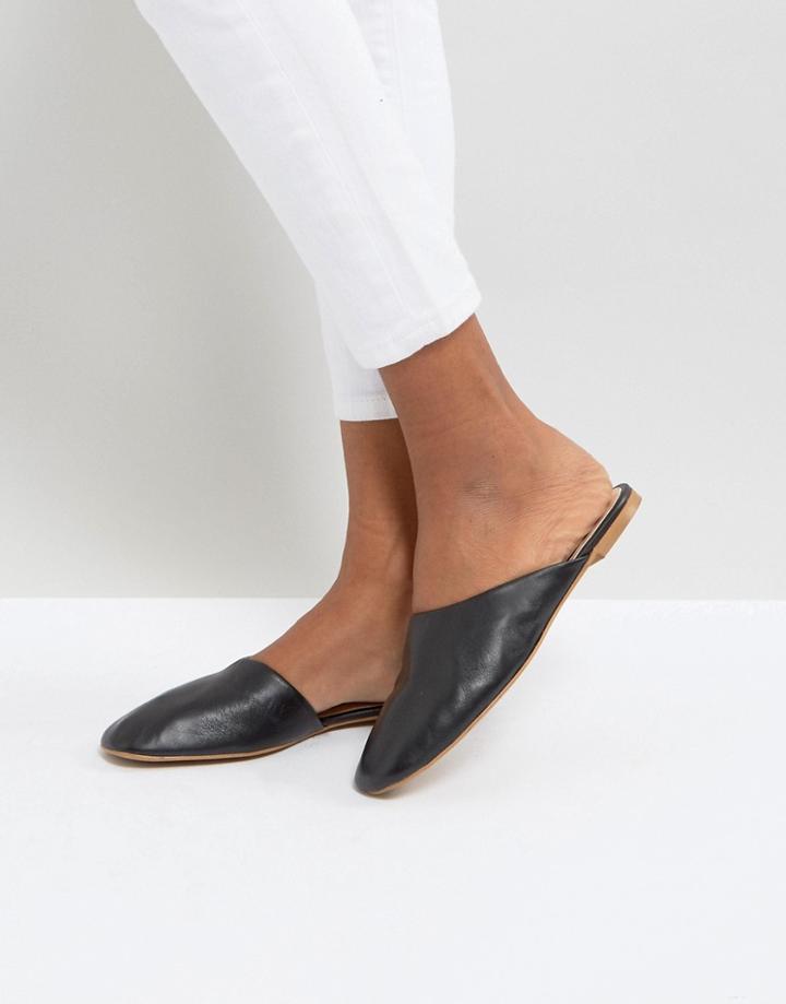 Depp Leather Mule Shoe - Black