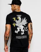Cheats & Thieves T-shirt Griffin Back Print - Black