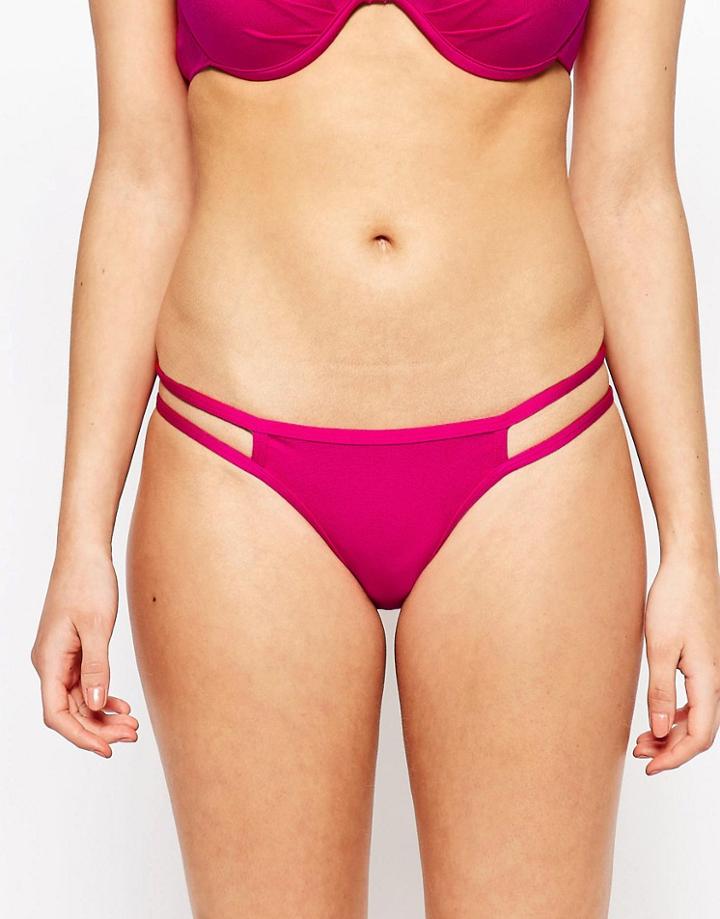 Lipsy Strappy Hot Pink Bikini Bottom - Hot Pink