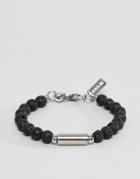 Replay Natural Stone Bead Bracelet - Black