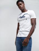 Hollister Crew T-shirt Large Tech Icon Camo Slim Fit In White - White