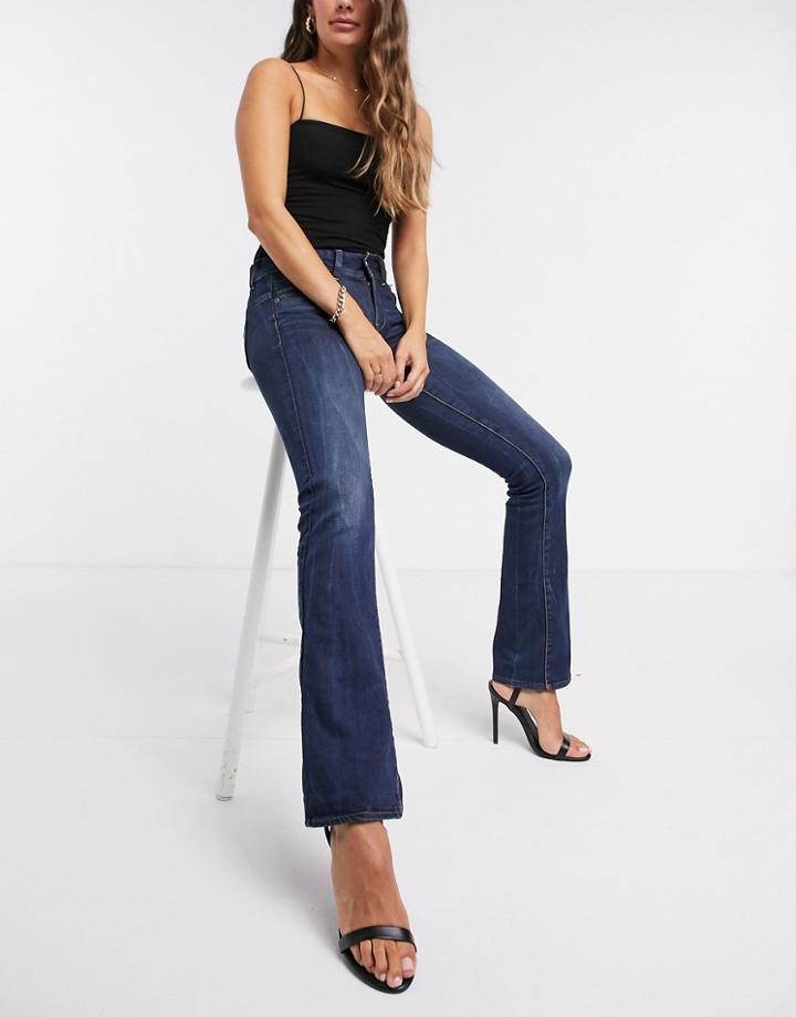 G-star Mid Rise Bootcut Jeans In Mid Wash-blues