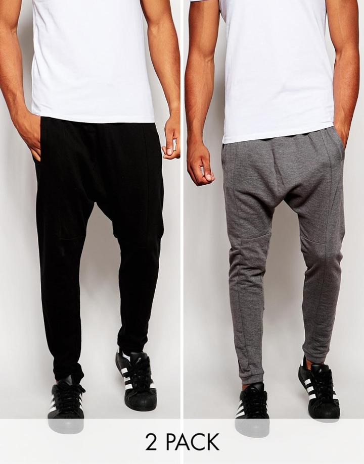 Asos 2 Pack Drop Crotch Jogger Save 22%