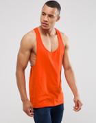 Asos Tank With Extreme Racer Back - Red