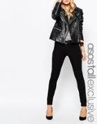 Noisy May Tall Extreme Lucy Biker Jegging - Black