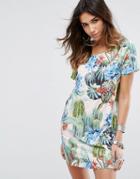 Minkpink Cactus Printed T-shirt Dress - Multi