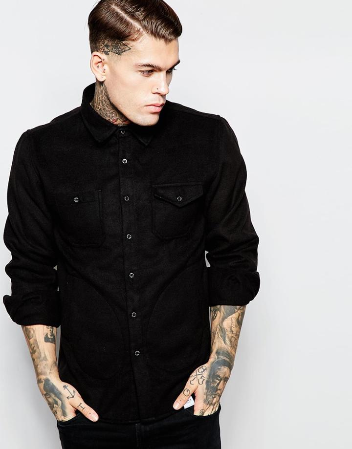 Nicce London Over Shirt - Charcoal