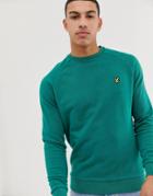 Lyle & Scott Snow Wash Sweat In Green - Green