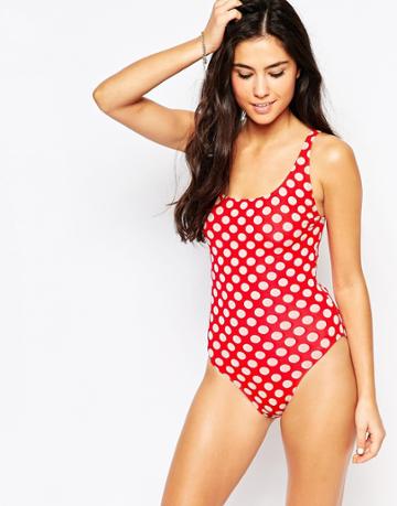 La Belle Rebelle Lola Dots Swimsuit - Red