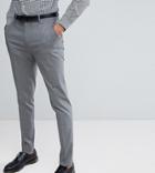 Asos Design Tall Skinny Smart Pants In Gray - Gray