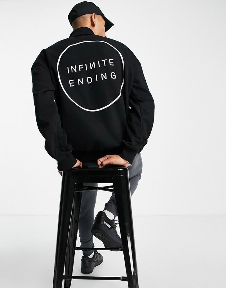 Topman Infinite Roll Neck Sweat In Black - Part Of A Set