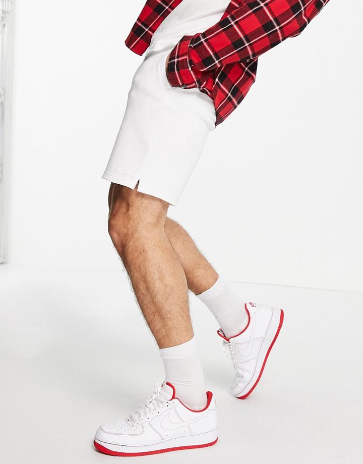 Pull & Bear Jersey Shorts In White