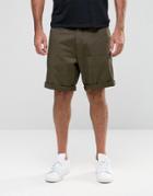 Armani Jeans Chino Shorts With Eagle Logo - Green