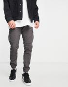 Jack & Jones Intelligence Slim Fit Cargo Pants In Dark Gray