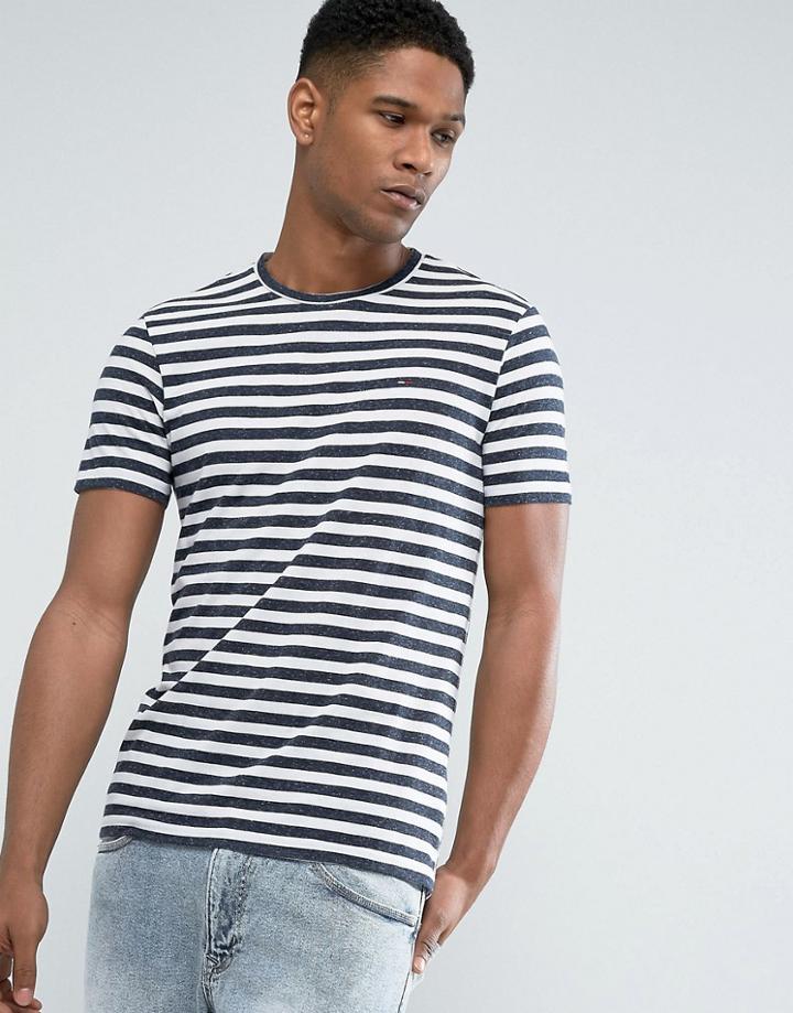Tommy Hilfiger Denim Stripe T-shirt In Blue - Blue