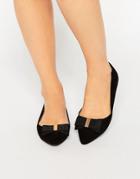 Miss Kg Nessy Bow Point Flat Shoes - Black