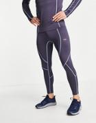 Asos 4505 Running Tights With Seam Detail-gray