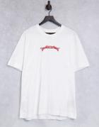 Good For Nothing Oversized T-shirt In White With Overlapped Logo Chest Print