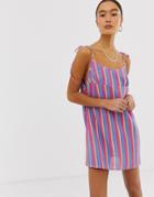 Emory Park Cami Dress In Contrast Stripe-multi
