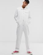 M.c.overalls Denim Overall In White