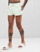 Asos Design Swim Short In Pale Green In Super Short Length - Green