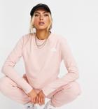 The North Face Cropped Long Sleeve T-shirt In Pale Pink Exclusive At Asos