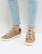 Base London Wafer Suede Sneakers In Stone - Stone