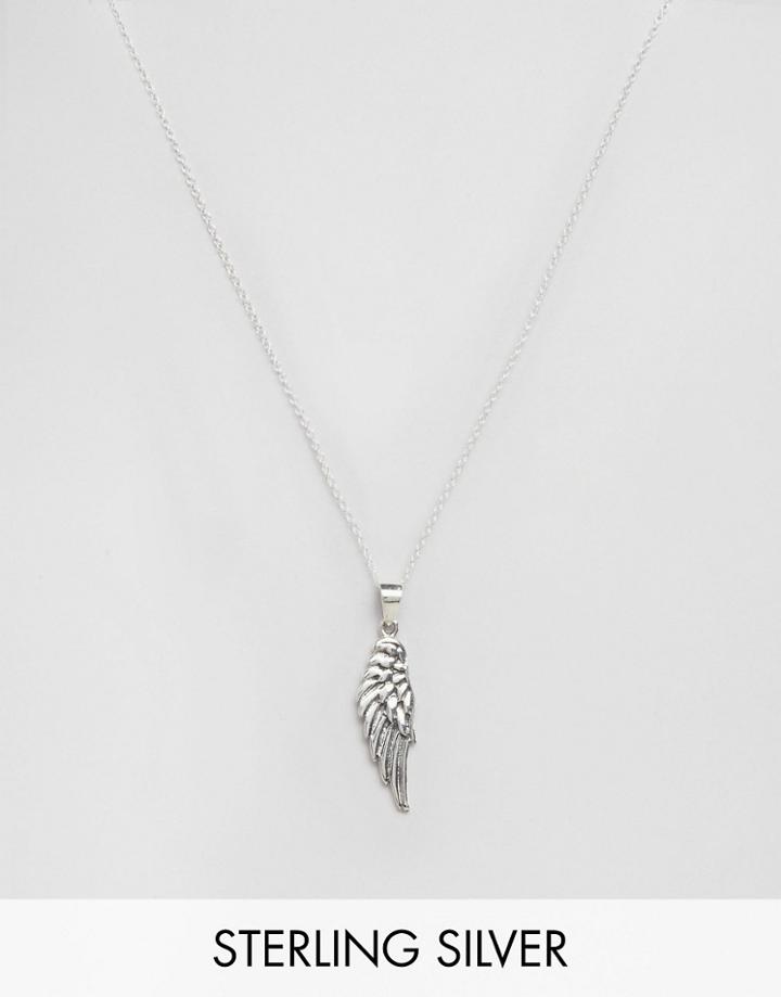 Kingsley Ryan Sterling Silver Wing Pendant Necklace - Silver