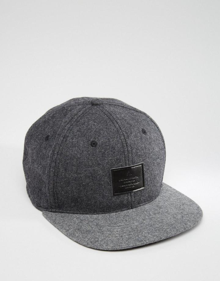 Asos Snapback Cap In Gray Melton - Gray