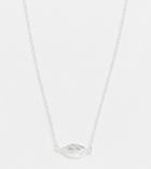 Kingsley Ryan Curve Necklace In Sterling Silver With Feather Pendant