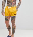 Ellesse Swim Shorts With Taping Exclusive In Orange - Orange