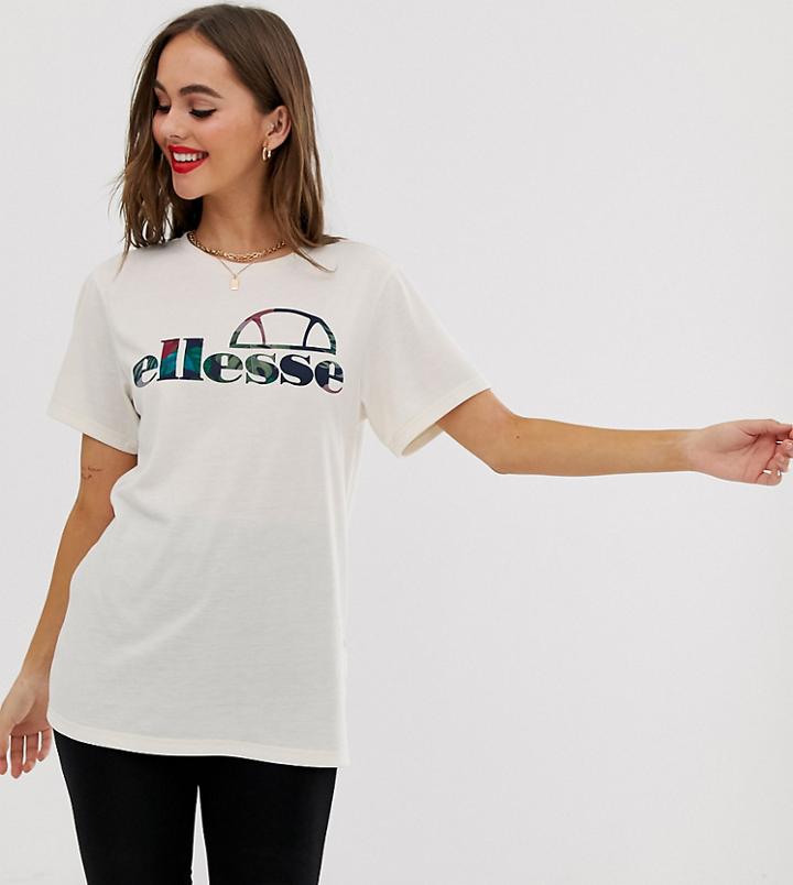 Ellesse Recycled Relaxed T-shirt With Palm Front Logo-beige