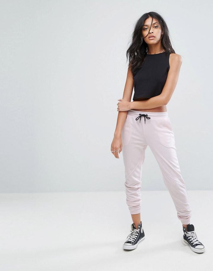 Noisy May Cuffed Tracksuit Pant - Pink
