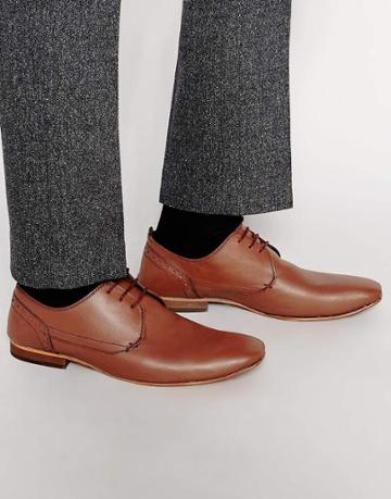 Unsung Hero Smart Shoes In Tan Leather - Tan
