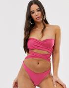 Sian Marie Bikini Top In Hot Pink