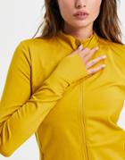 Asos 4505 Icon Zip Through Jacket With Thumb Holes-yellow