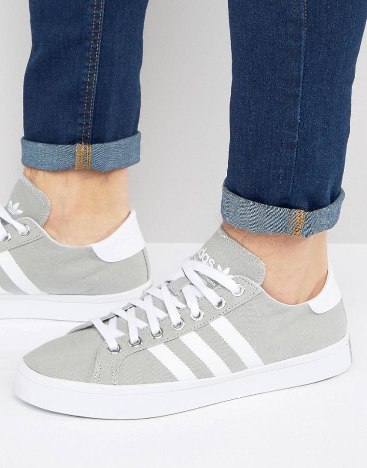 Adidas Originals Court Vantage Sneakers In Gray - Gray