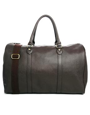Asos Smart Faux Leather Carryall - Chocolate