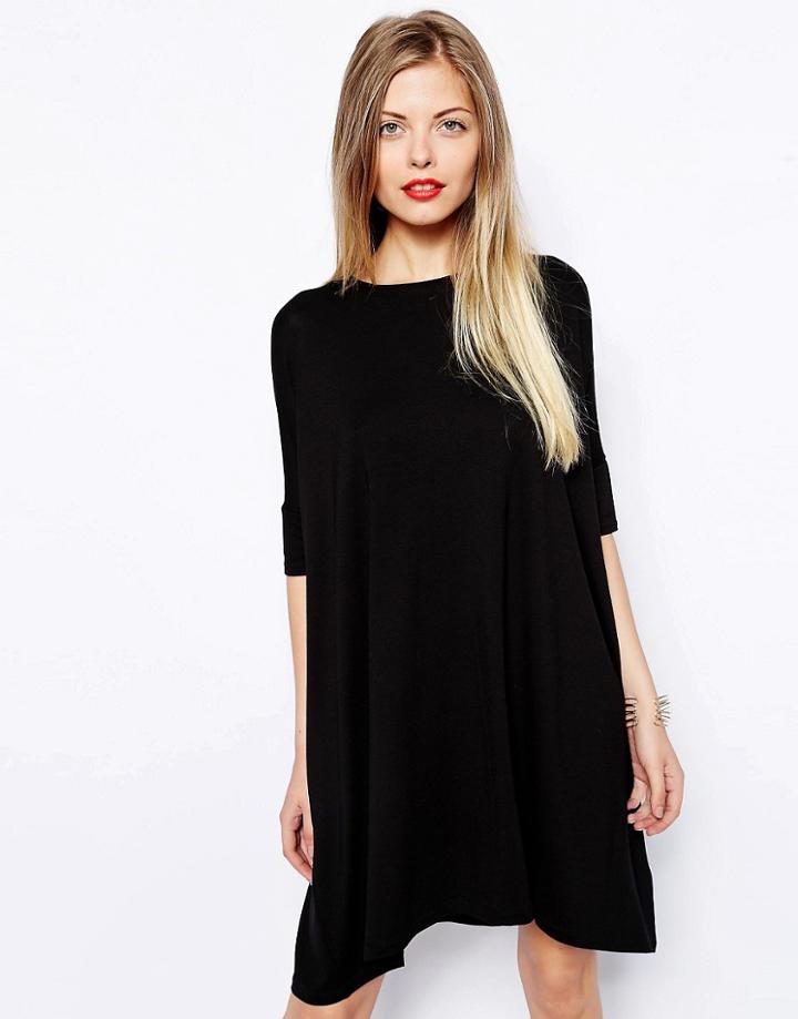 Asos The T-shirt Dress - Black