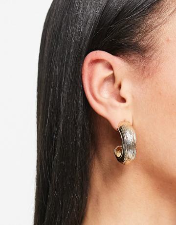 Svnx Gold Half Hoop Earrings
