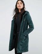 Y.a.s Calvein Padded Parka Coat - Green